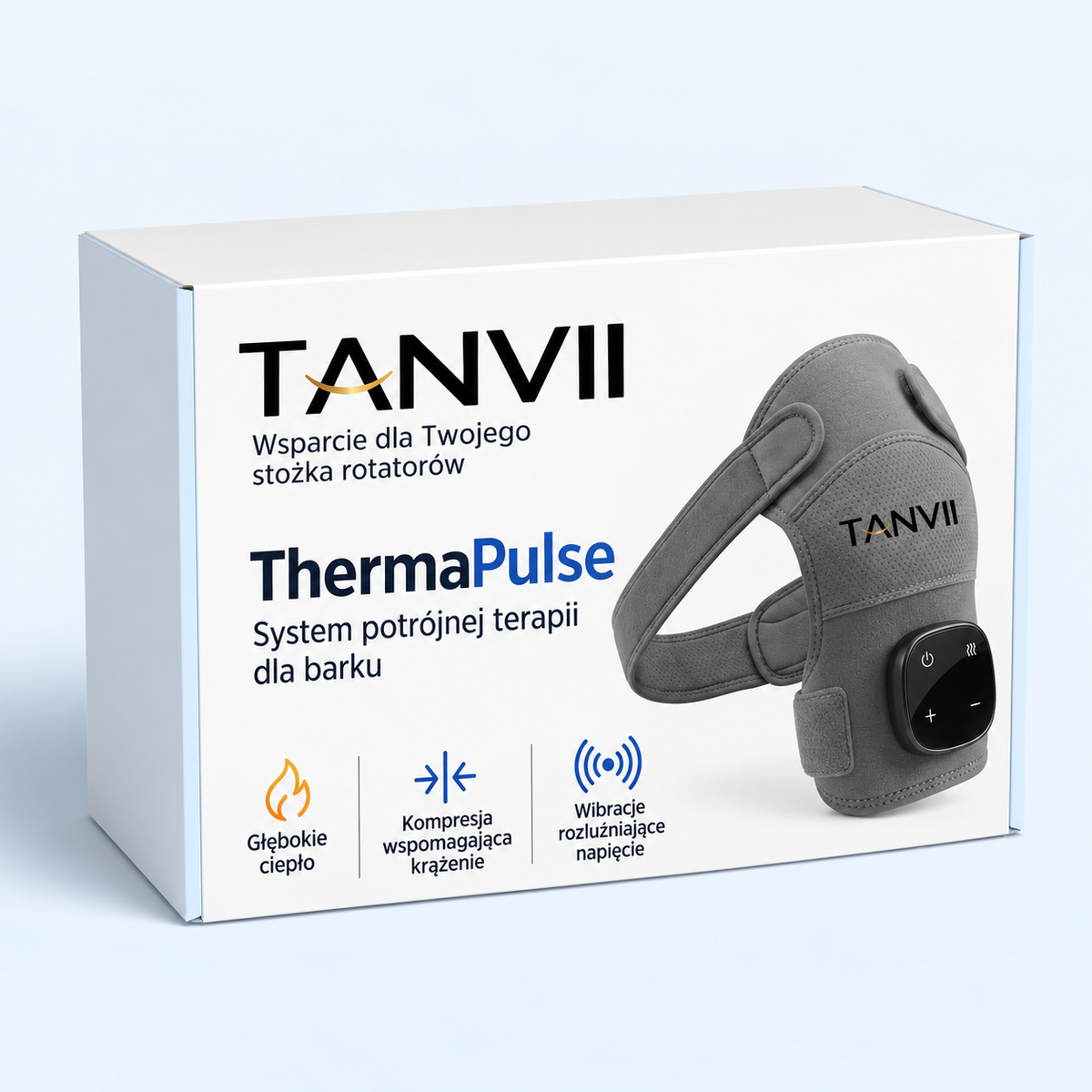 ThermaPulse® Banda de masaje térmica para el hombro
