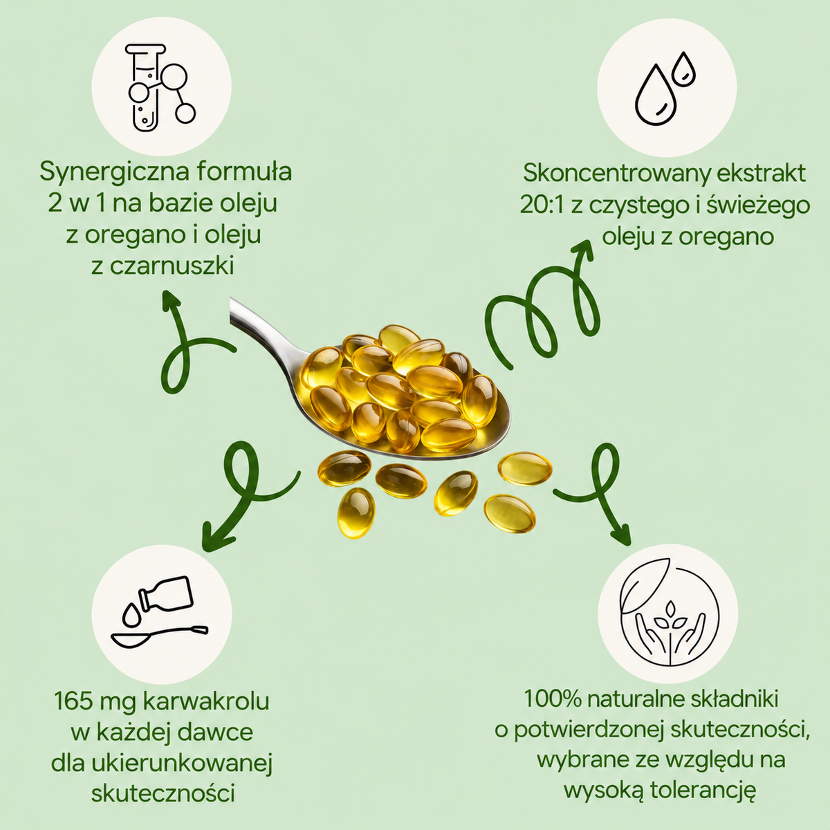 OrigaMix TANVII, aceite de orégano y comino negro en cápsulas