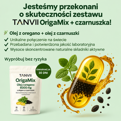 OrigaMix TANVII, aceite de orégano y comino negro en cápsulas