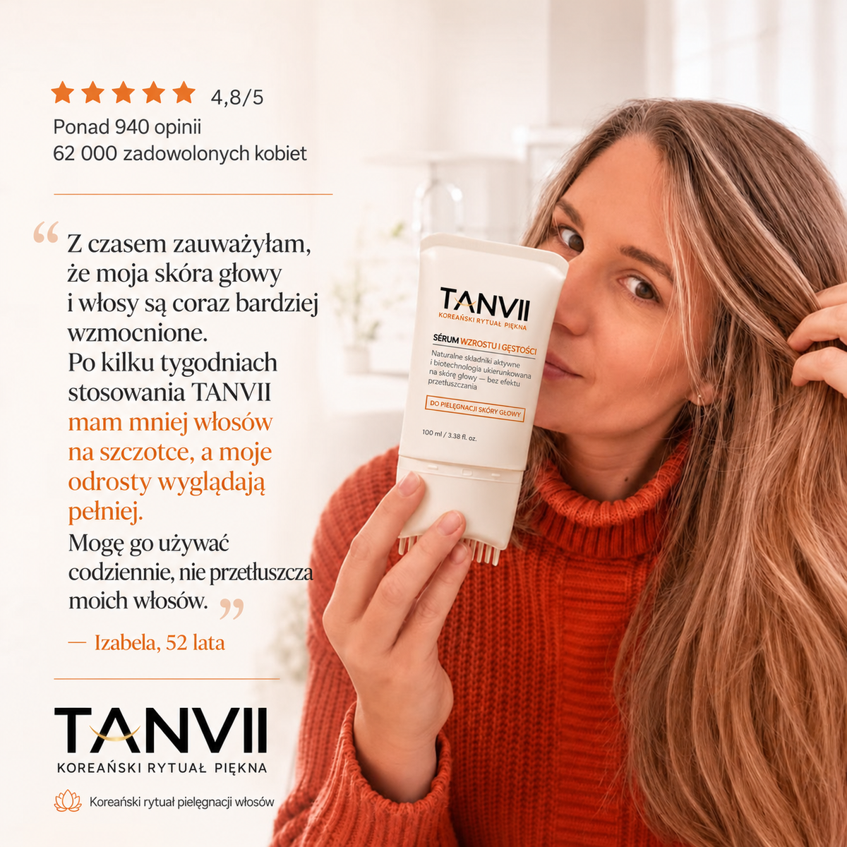 Sérum Flova para el crecimiento y la densidad del cabello