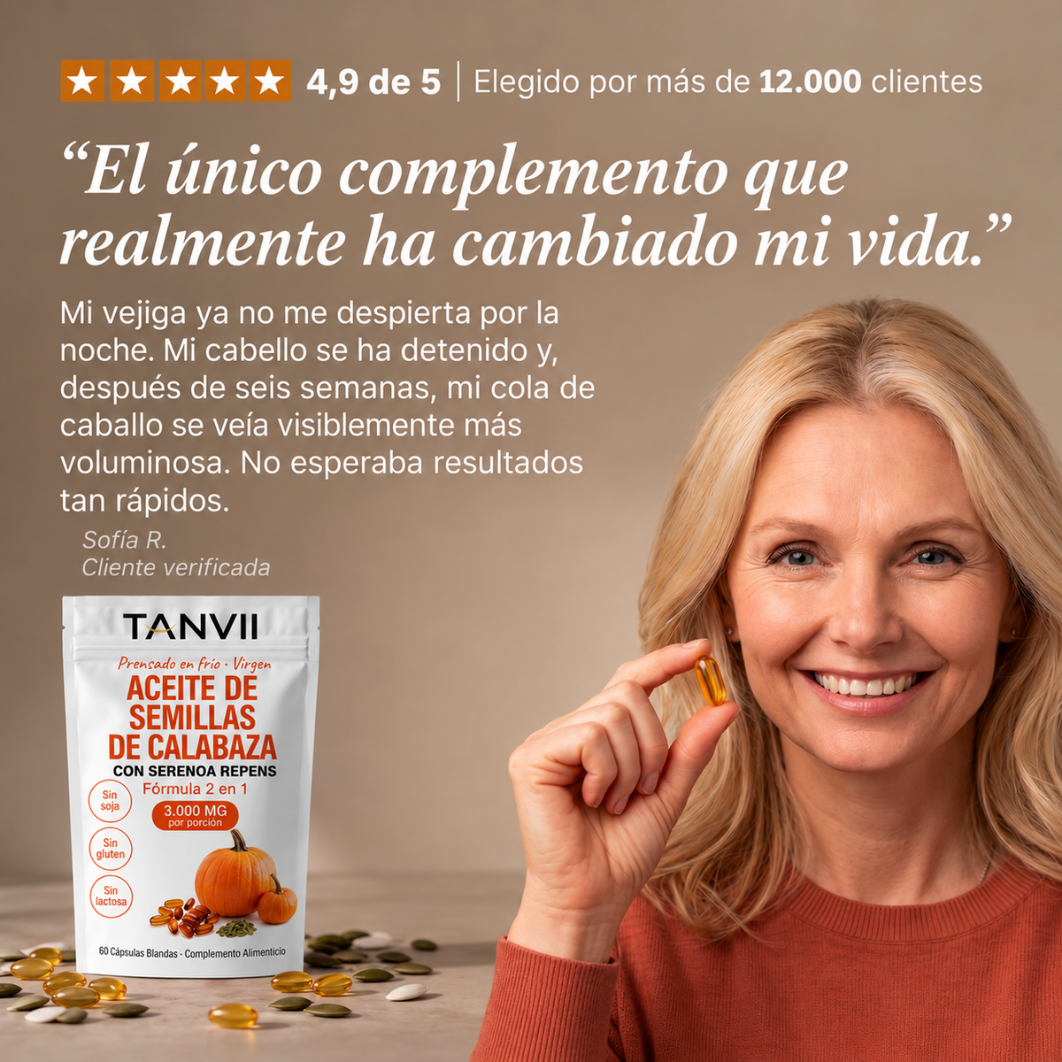 Aceite de Semillas de Calabaza en Cápsulas Blandas